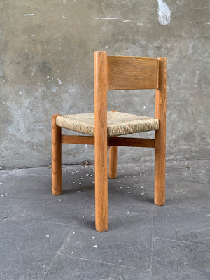 Vintage Meribel Dining Chair by Charlotte Perriand, Steph Simon, Paris, 1960s