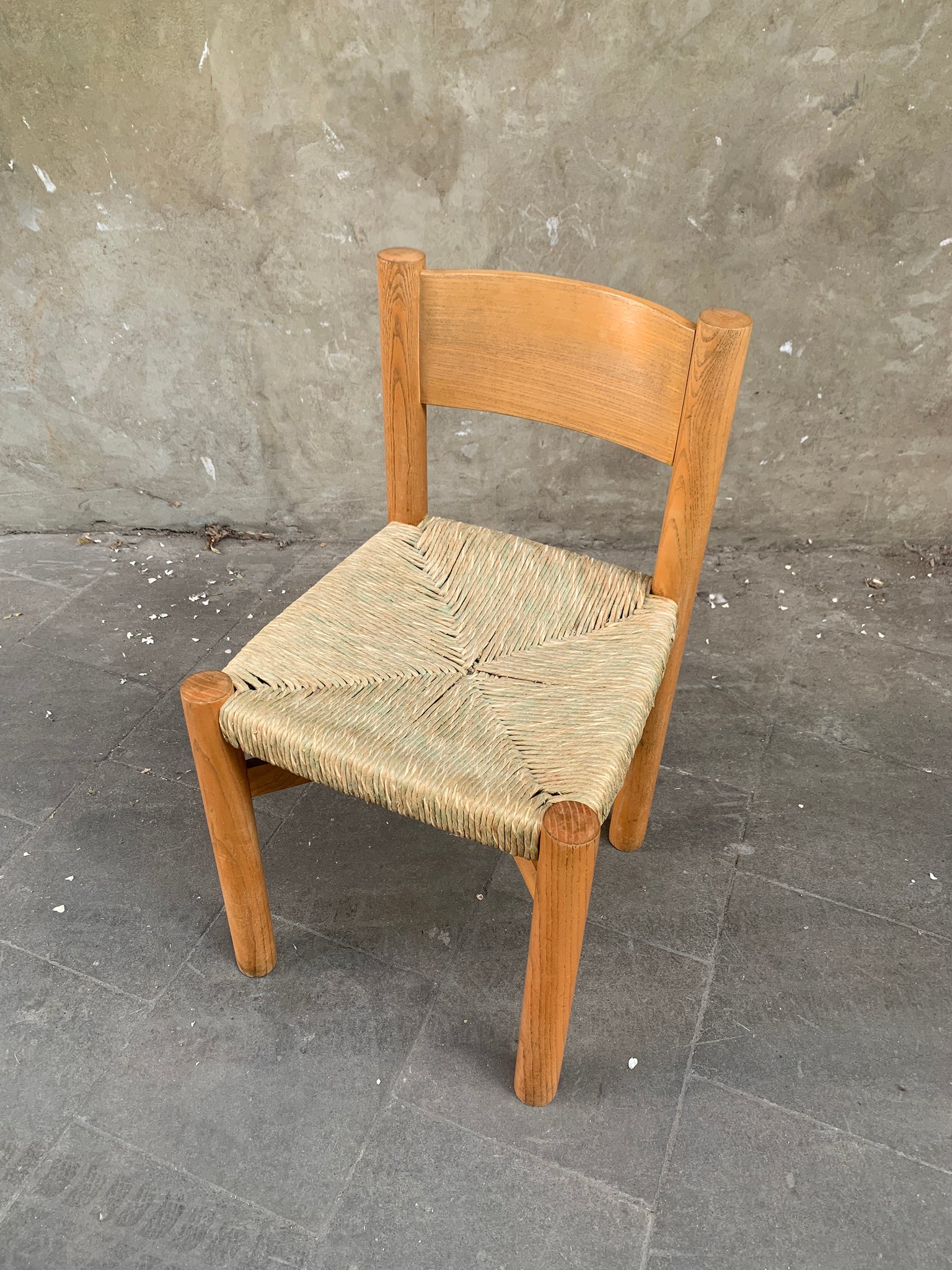 Vintage Meribel Dining Chair by Charlotte Perriand, Steph Simon, Paris, 1960s