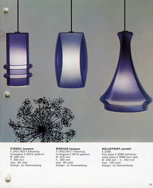 Heliotrop Pendent lamp by Jo Hammerborg for Fog & Mørup - Holmegaard 1960s