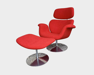 Big Tulip Lounge Chair & ottoman by Pierre Paulin for Artifort, 1980s