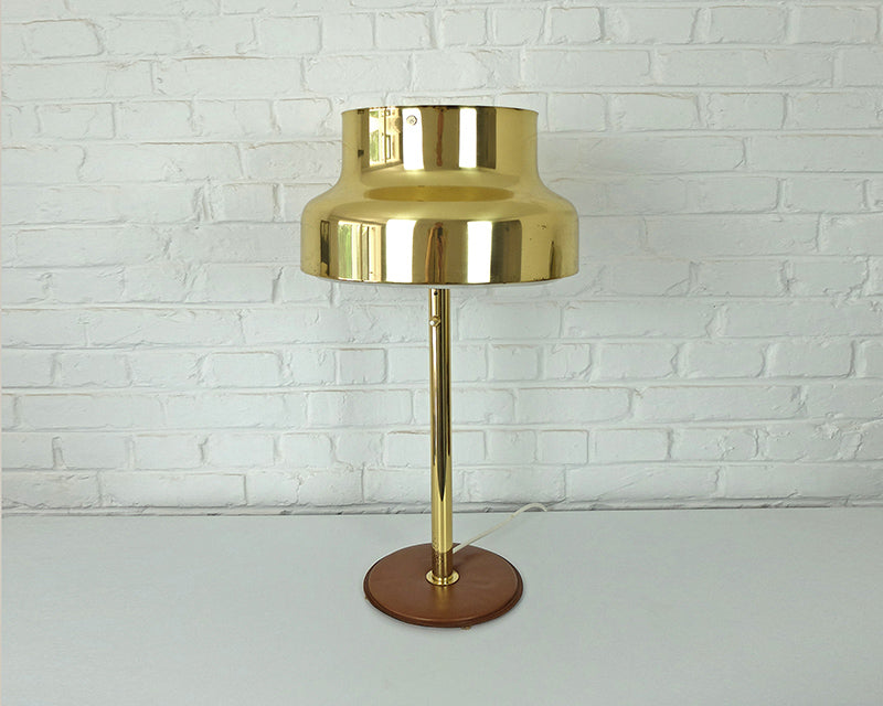 Bumling Brass & Leather Table Lamp by Anders Pehrson for Ateljé Lyktan, 1960s