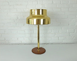 Bumling Brass & Leather Table Lamp by Anders Pehrson for Ateljé Lyktan, 1960s