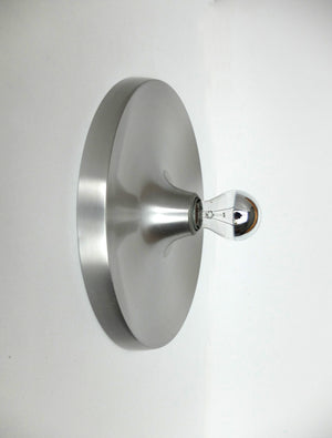 Mid-Century Brushed Aluminium Sconce from Les Arcs Station by Charlotte Perriand