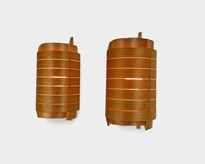 Pair V-156 Sconces in Pinewood by Hans-Agne Jakobsson for AB Markaryd, 1960s