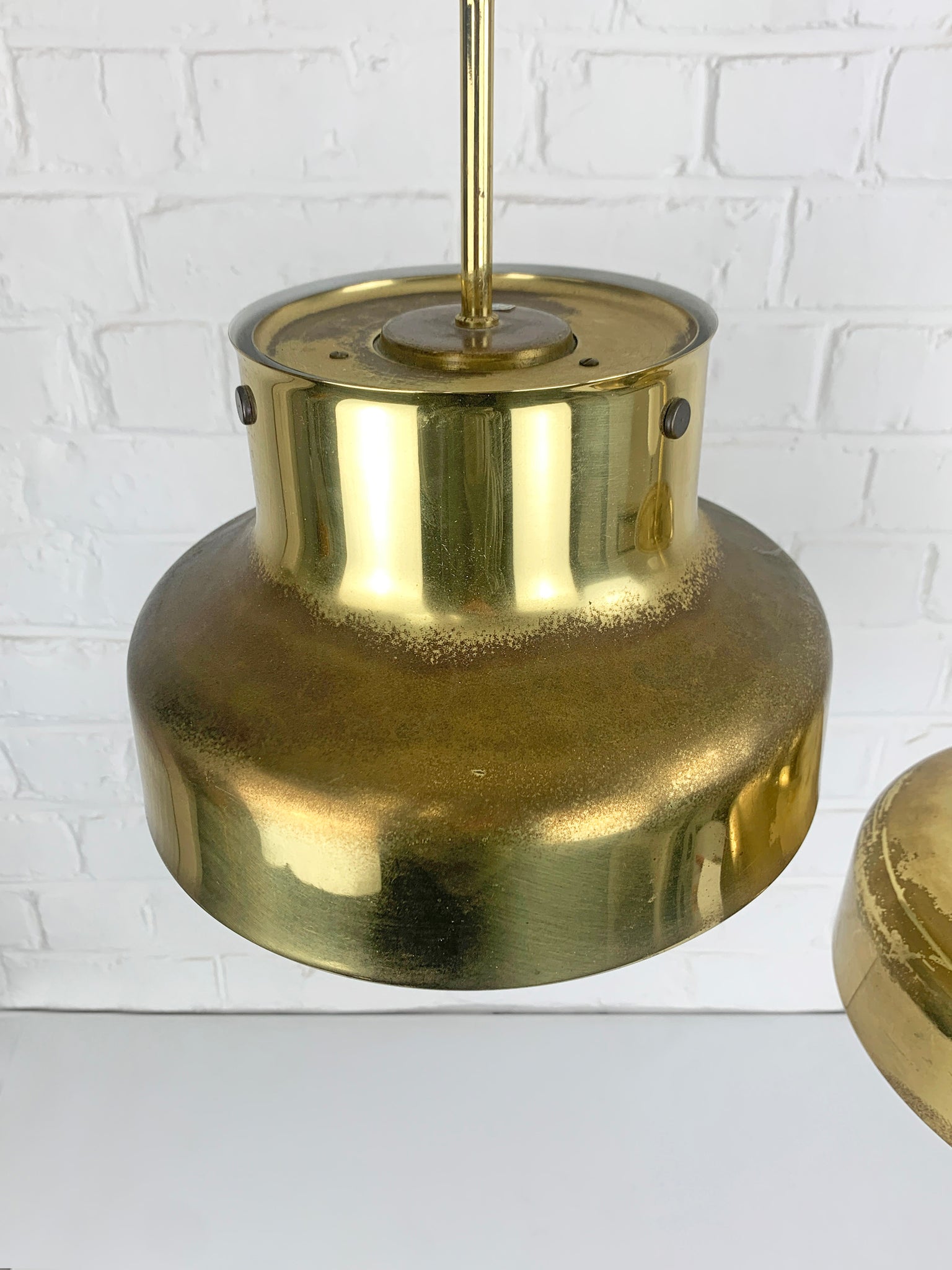 Bumling Pendant Lamps in Brass by Anders Pehrson for Ateljé Lyktan, 1960s, Set of 2