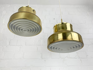 Bumling Pendant Lamps in Brass by Anders Pehrson for Ateljé Lyktan, 1960s, Set of 2