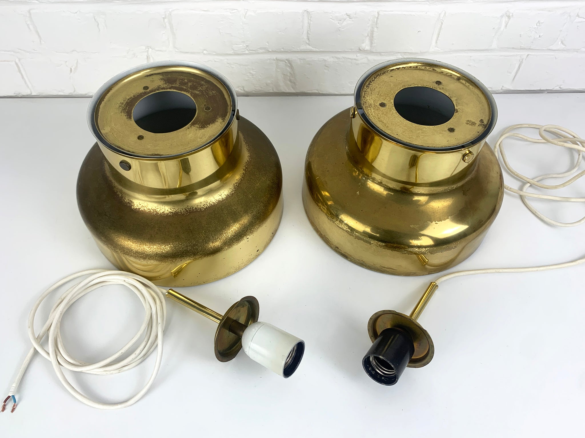 Bumling Pendant Lamps in Brass by Anders Pehrson for Ateljé Lyktan, 1960s, Set of 2