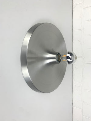 Mid-Century Brushed Aluminium Sconce from Les Arcs Station by Charlotte Perriand