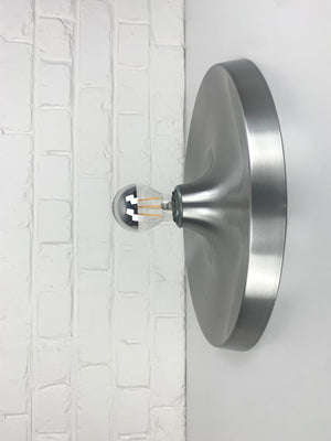 Mid-Century Brushed Aluminium Sconce from Les Arcs Station by Charlotte Perriand