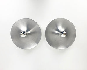 Wall Flush lights by Charlotte Perriand for Les Arcs, 1960s, Pair