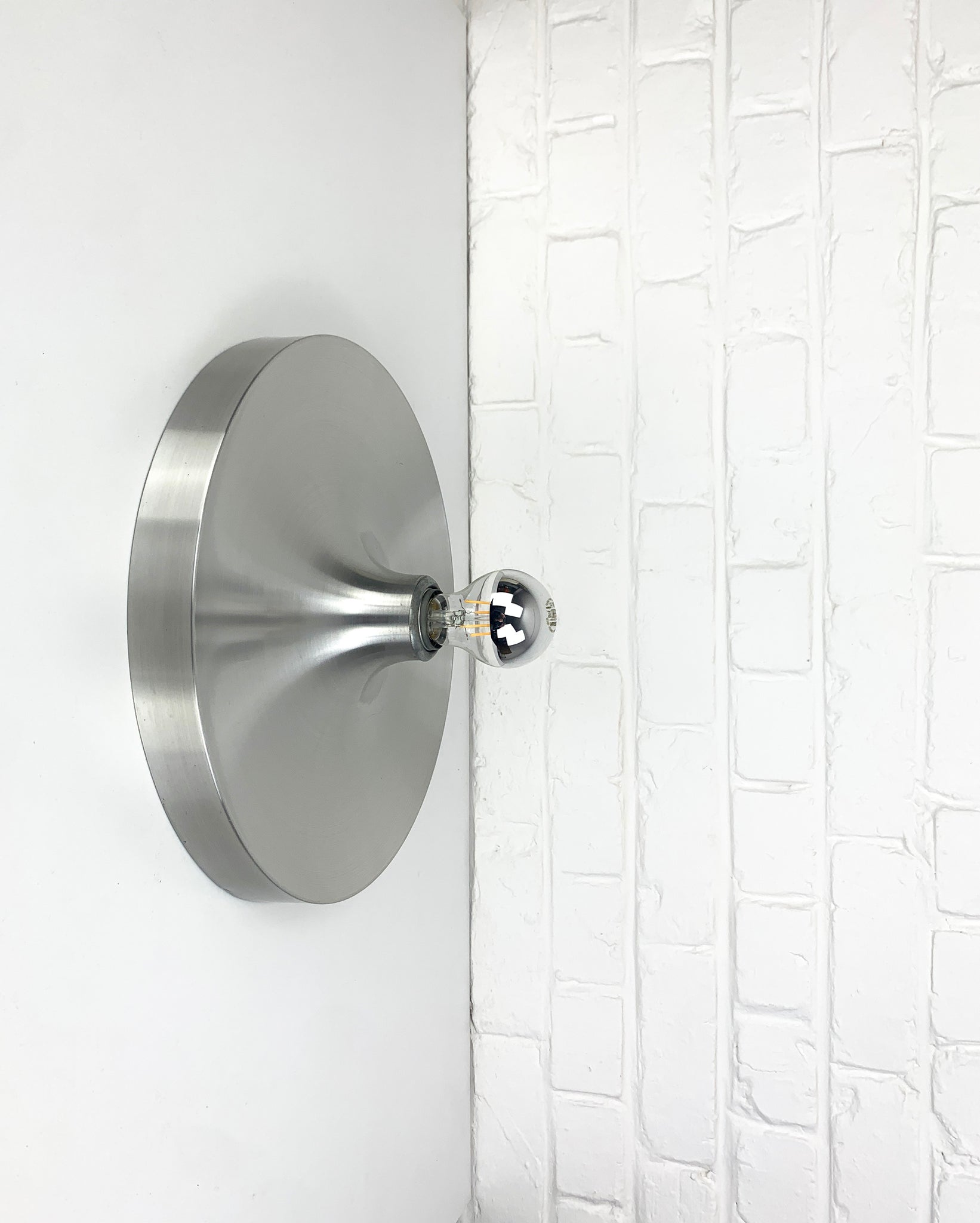 Mid-Century Brushed Aluminium Sconce by Charlotte Perriand, Les Arcs Station