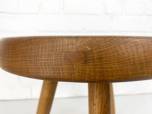 Mid-Century Low Berger Stool in Oak Charlotte Perriand Steph Simon Paris, 1950s