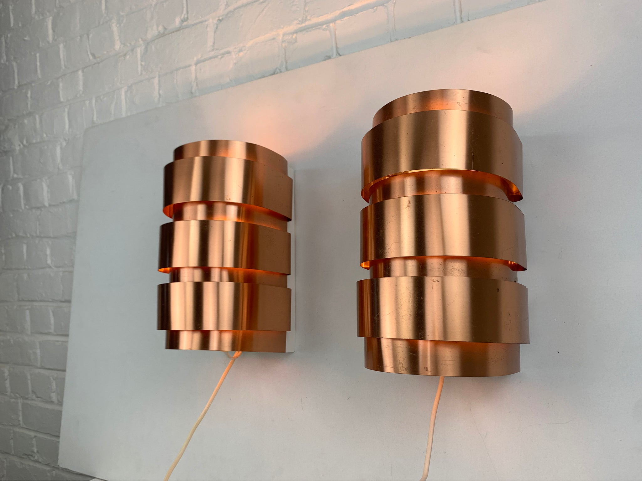 Pair of copper V-155 Sconces by Hans-Agne Jakobsson for AB Markaryd, 1960s