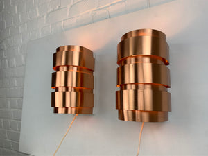 Pair of copper V-155 Sconces by Hans-Agne Jakobsson for AB Markaryd, 1960s