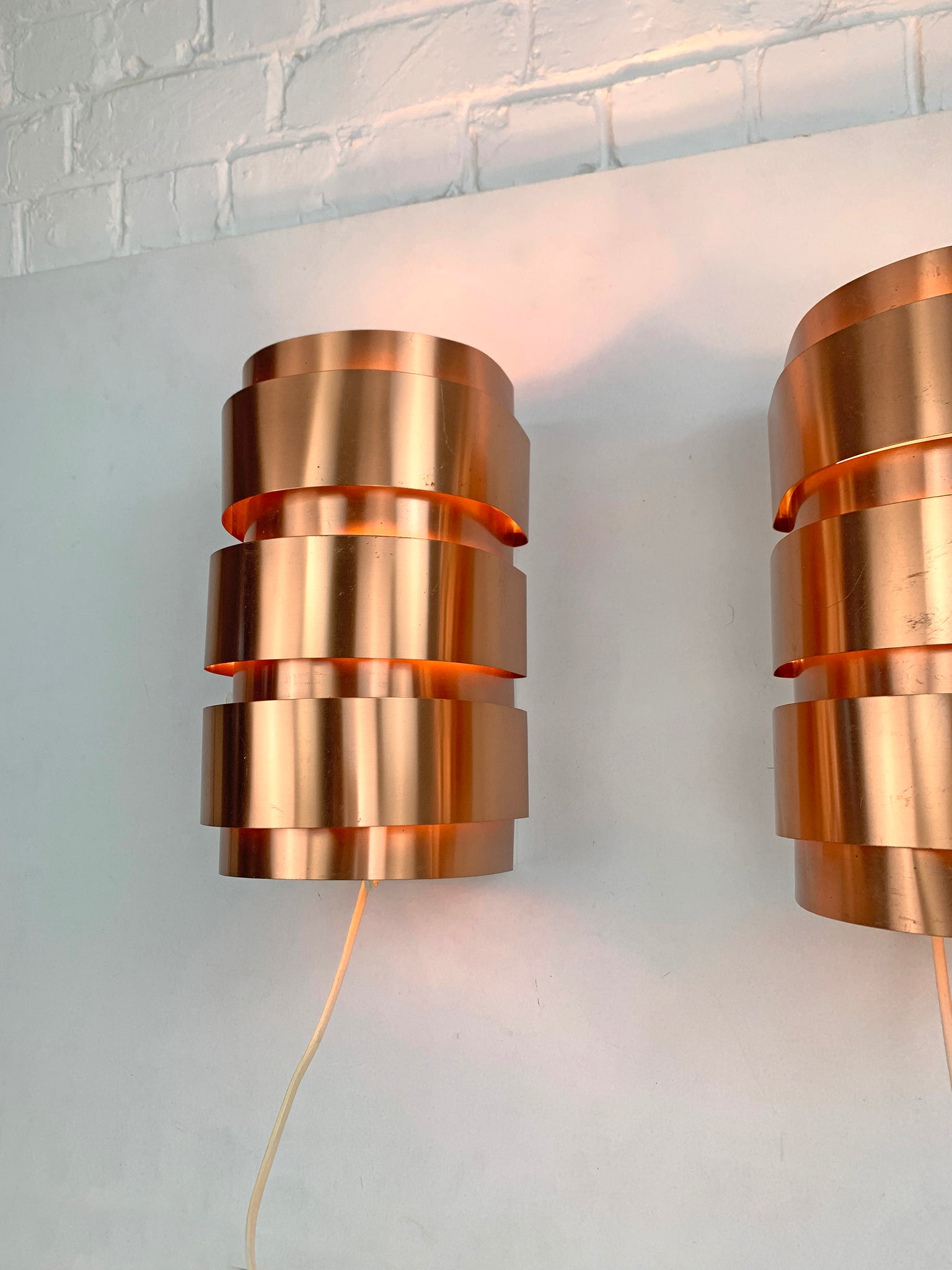 Pair of copper V-155 Sconces by Hans-Agne Jakobsson for AB Markaryd, 1960s