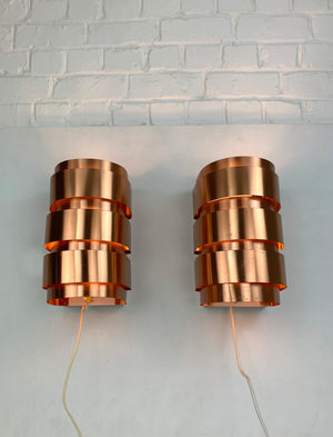 Pair of copper V-155 Sconces by Hans-Agne Jakobsson for AB Markaryd, 1960s