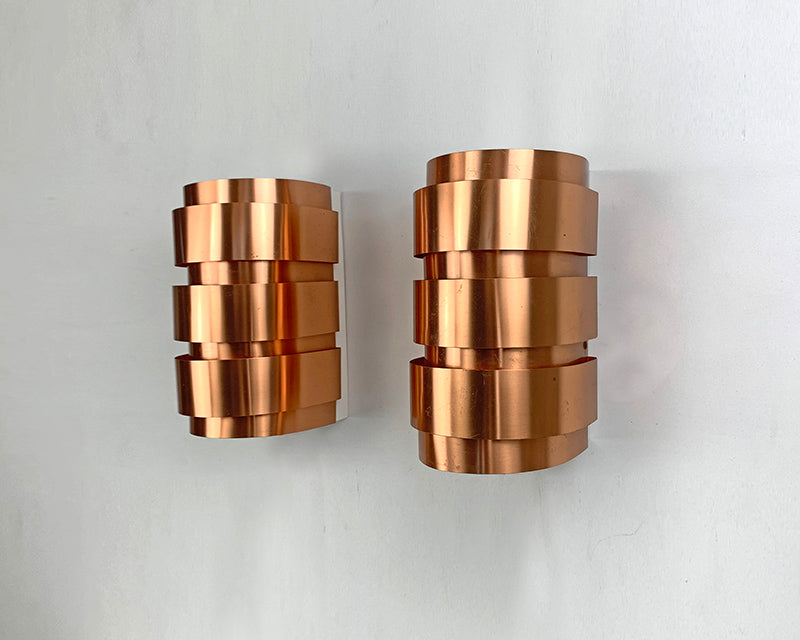 Pair of copper V-155 Sconces by Hans-Agne Jakobsson for AB Markaryd, 1960s