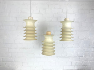 Set of 3 Scandinavian Space Age pendants by Strini, Denmark