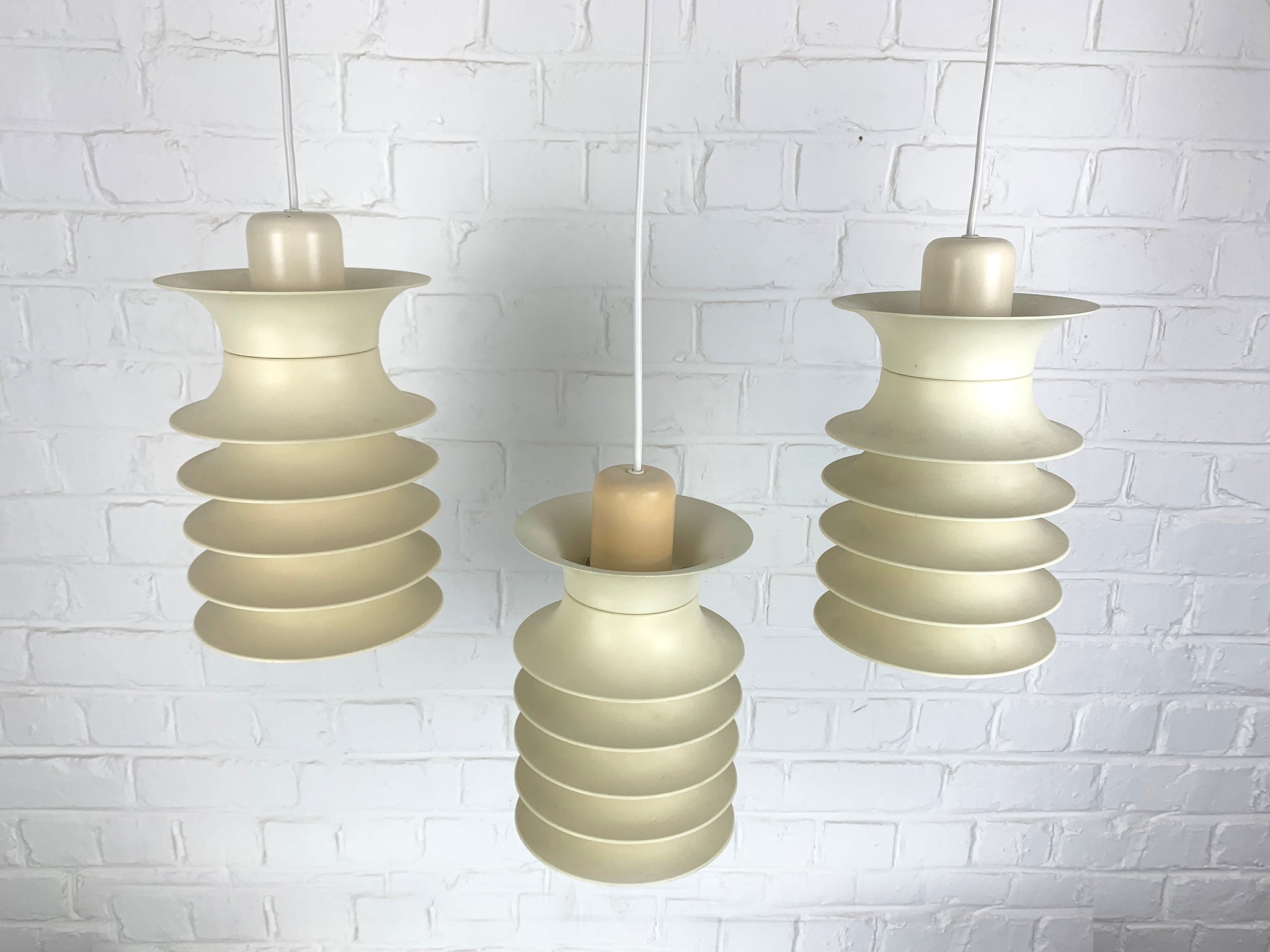 Set of 3 Scandinavian Space Age pendants by Strini, Denmark