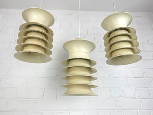 Set of 3 Scandinavian Space Age pendants by Strini, Denmark