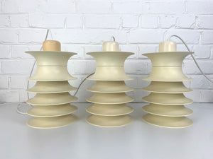 Set of 3 Scandinavian Space Age pendants by Strini, Denmark