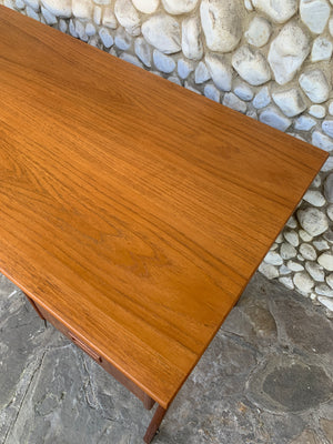 Free-Standing Scandinavian Teak Desk, Denmark, 1960s