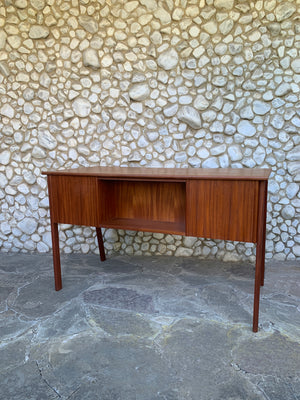 Free-Standing Scandinavian Teak Desk, Denmark, 1960s