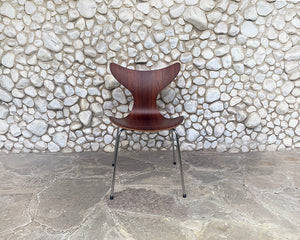 Lily Chair Model 3108 by Arne Jacobsen for Fritz Hansen, Denmark, Rosewood 1976