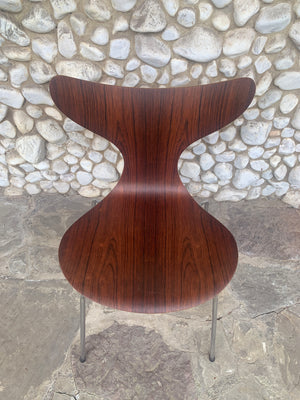 Lily Chair Model 3108 by Arne Jacobsen for Fritz Hansen, Denmark, Rosewood 1976