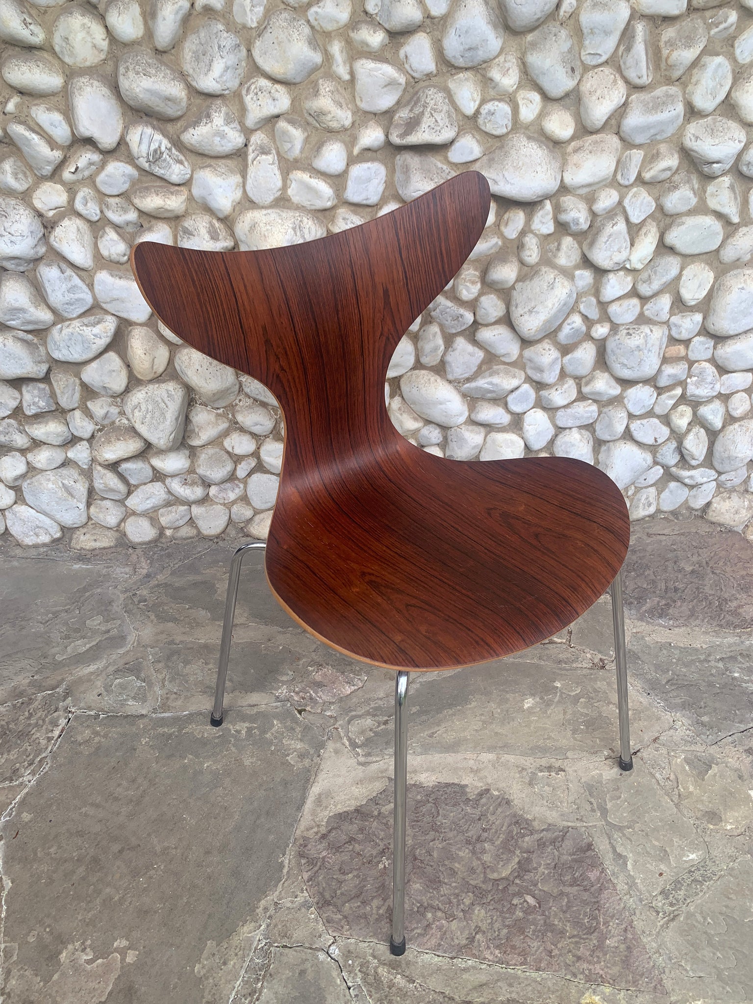 Lily Chair Model 3108 by Arne Jacobsen for Fritz Hansen, Denmark, Rosewood 1976