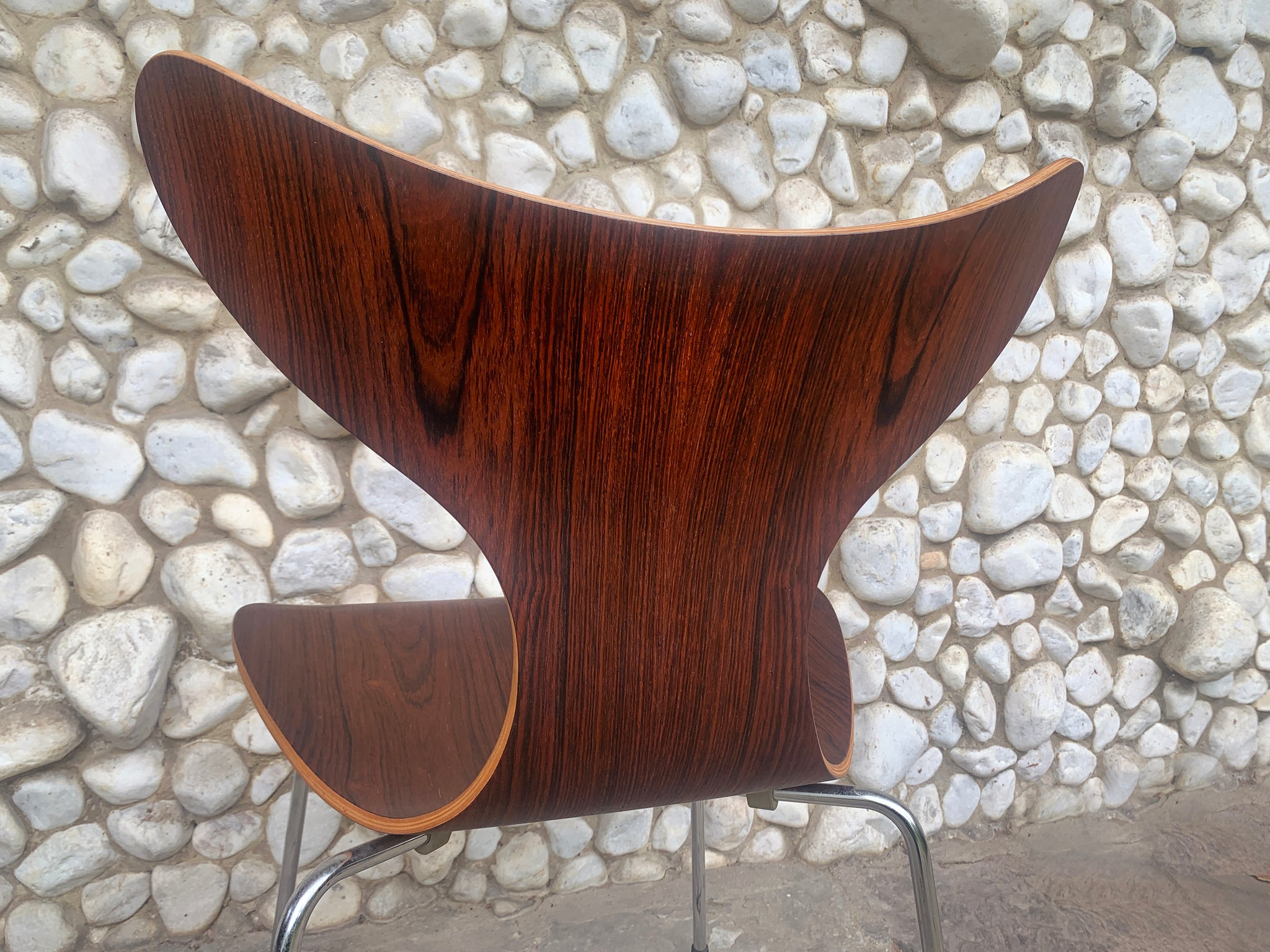 Lily Chair Model 3108 by Arne Jacobsen for Fritz Hansen, Denmark, Rosewood 1976