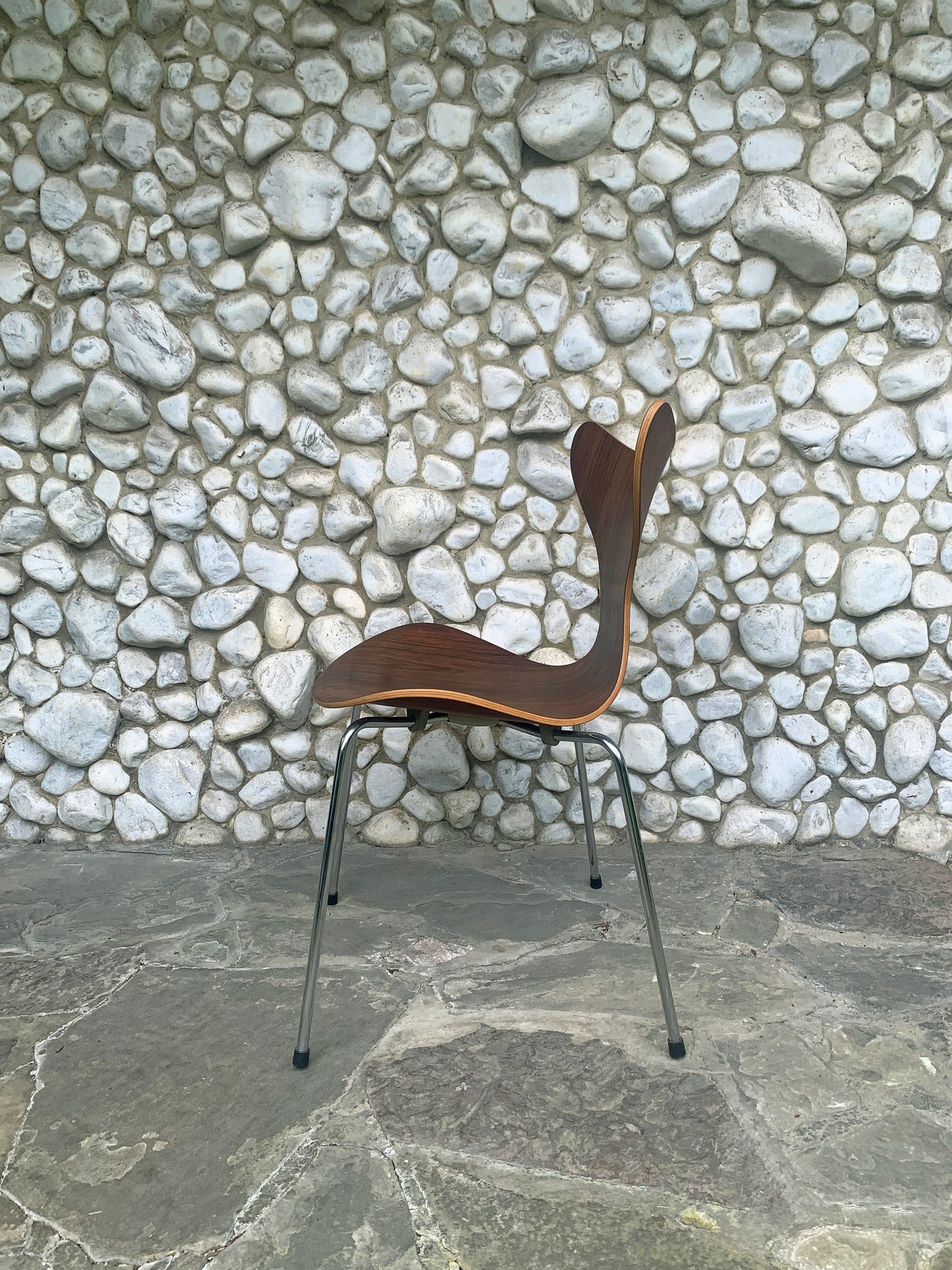 Lily Chair Model 3108 by Arne Jacobsen for Fritz Hansen, Denmark, Rosewood 1976