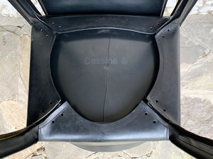 CAB 414 Armchair in Black Leather by Mario Bellini for Cassina, 1980s