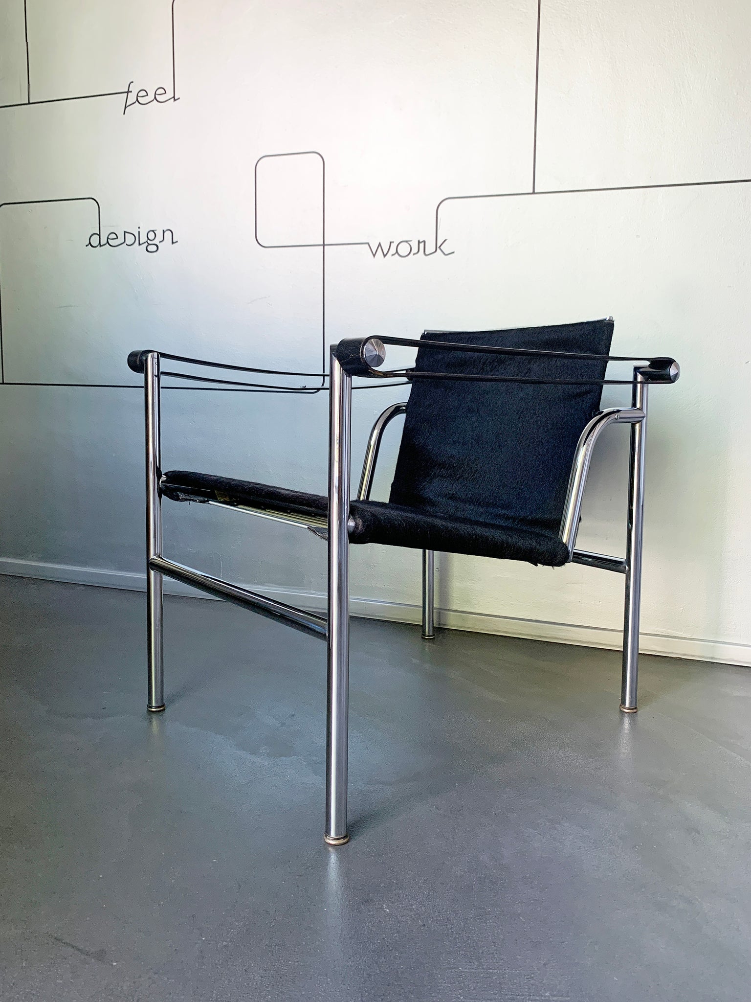 Early LC1 Chair by Le Corbusier, Pierre Jeanneret and Charlotte Perriand for Cassina, 1960s