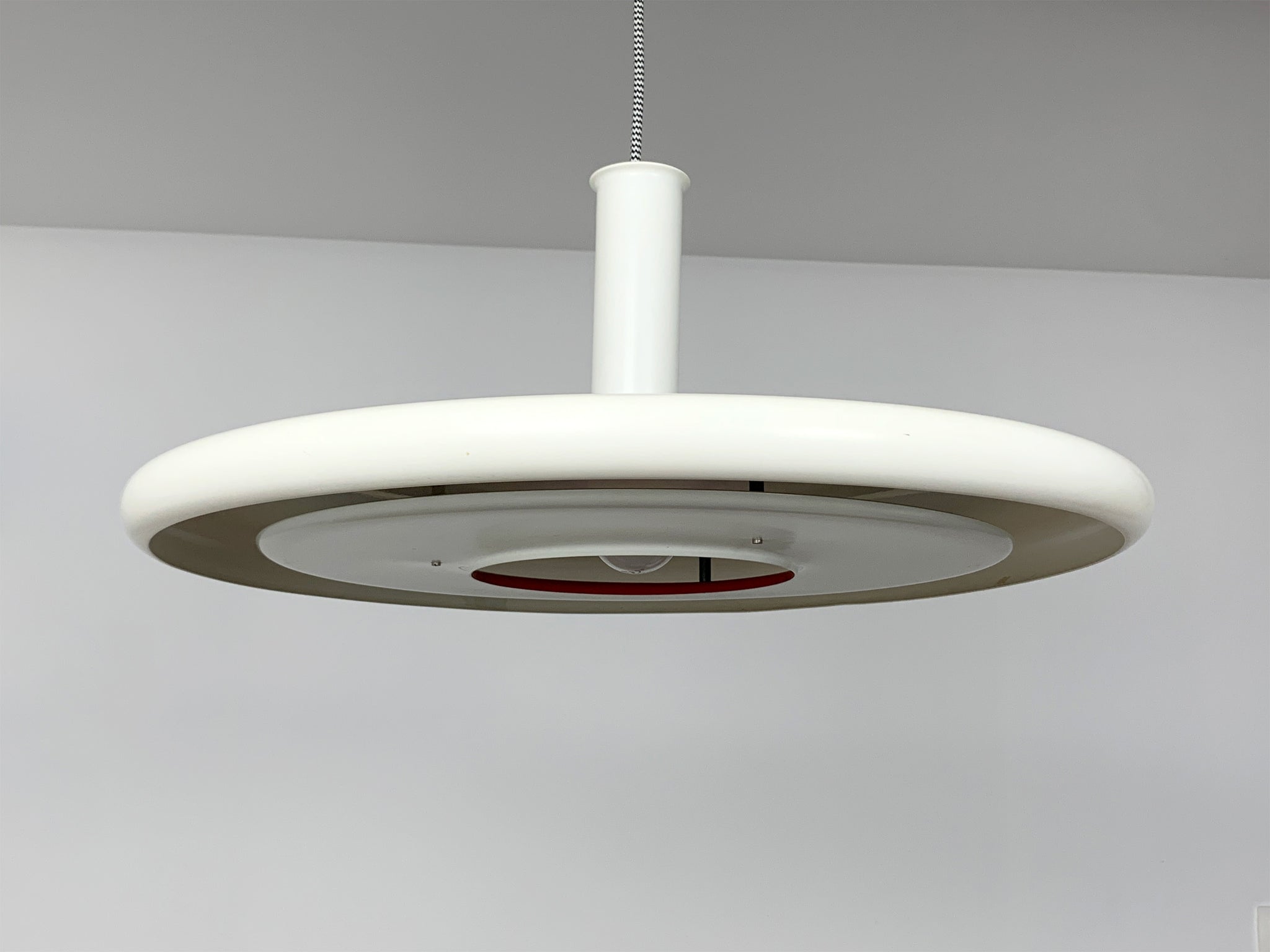 Huge Space-Age Optima Pendant lamp, Hans Due for Fog & Morup, Denmark, 1970s