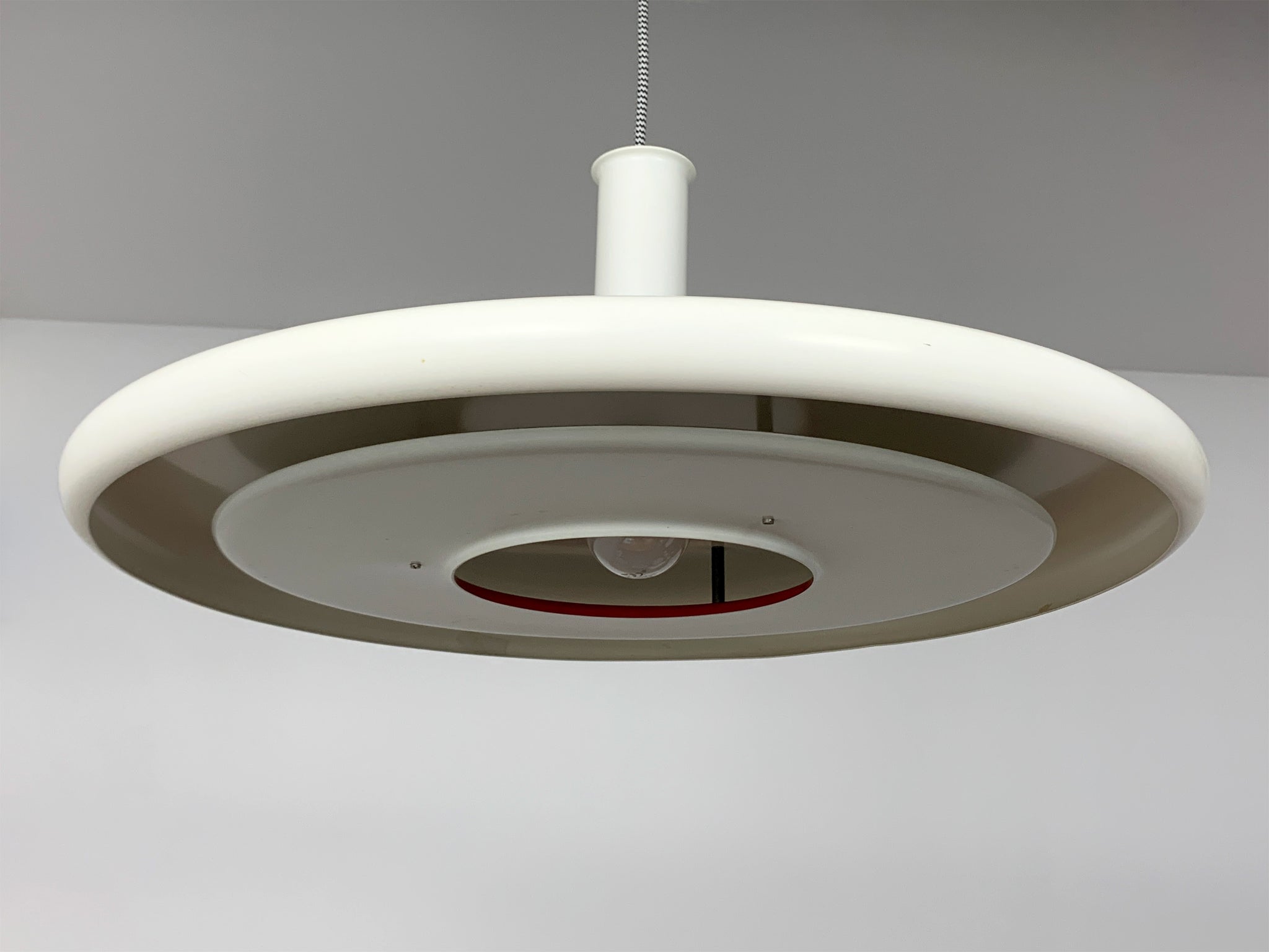 Huge Space-Age Optima Pendant lamp, Hans Due for Fog & Morup, Denmark, 1970s