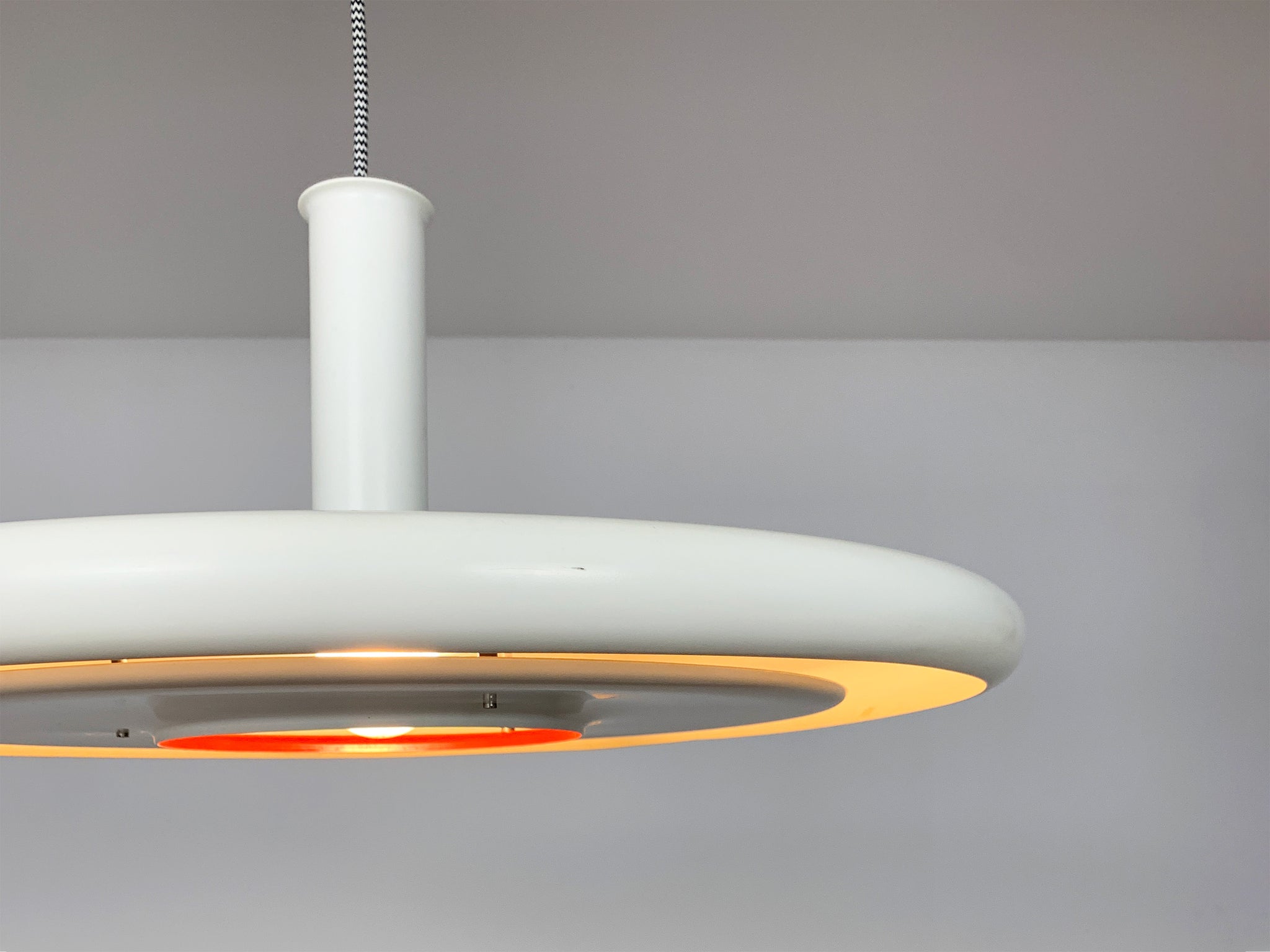 Huge Space-Age Optima Pendant lamp, Hans Due for Fog & Morup, Denmark, 1970s