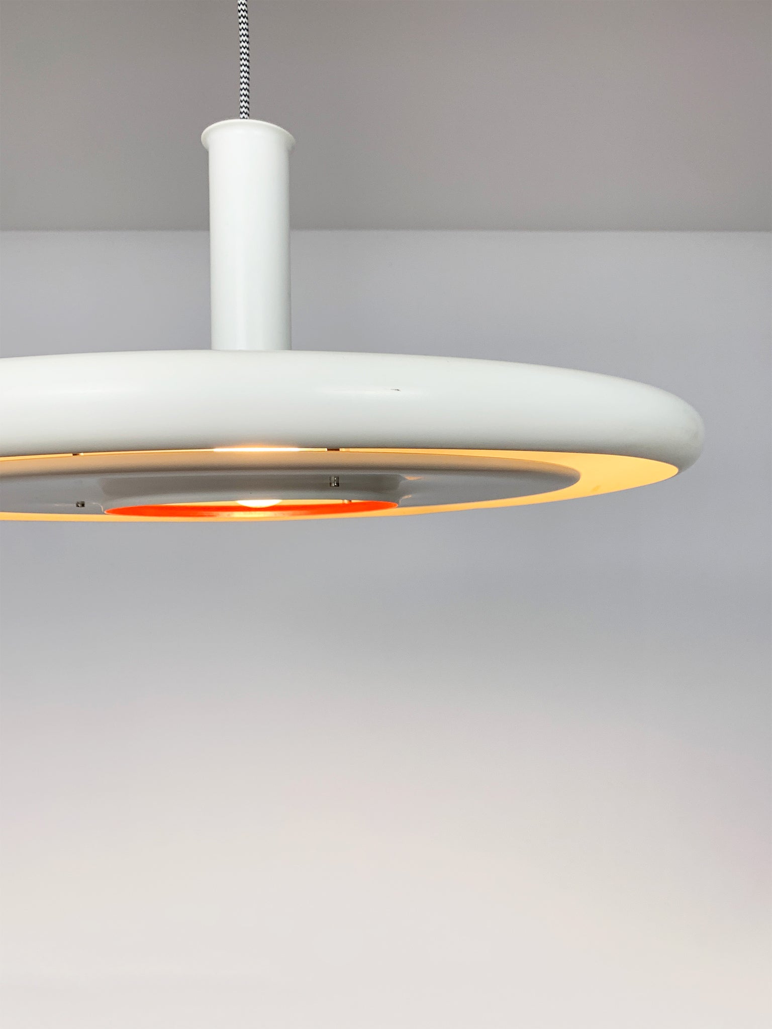 Huge Space-Age Optima Pendant lamp, Hans Due for Fog & Morup, Denmark, 1970s