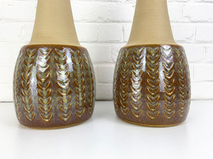 Pair Monumental Soholm Stoneware lamps by Einar Johansen Søholm Stentøj, Denmark 1960s