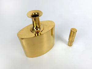 Decanter / Flask in 23 carat gold plated brass Pierre Forssell for Skultuna, 1960s