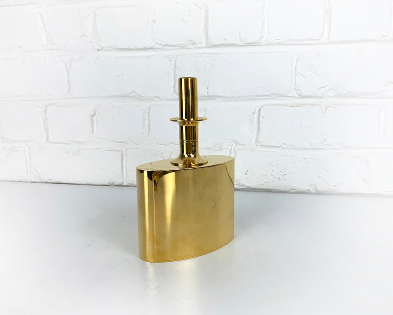 Decanter / Flask in 23 carat gold plated brass Pierre Forssell for Skultuna, 1960s