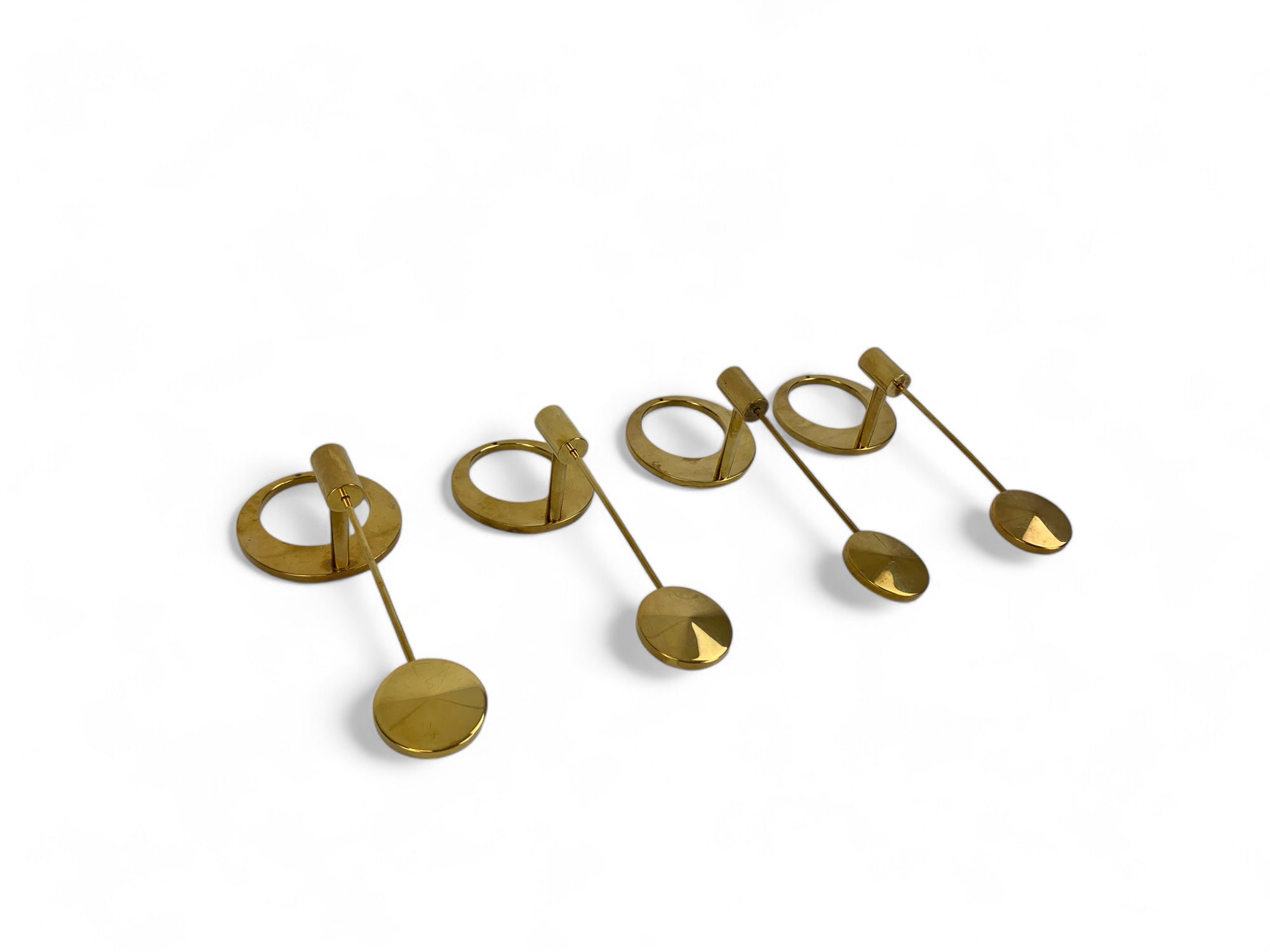 Set of 2 Brass Wall Mounted candleholders by Arthur Pe, Kolbäck, Sweden