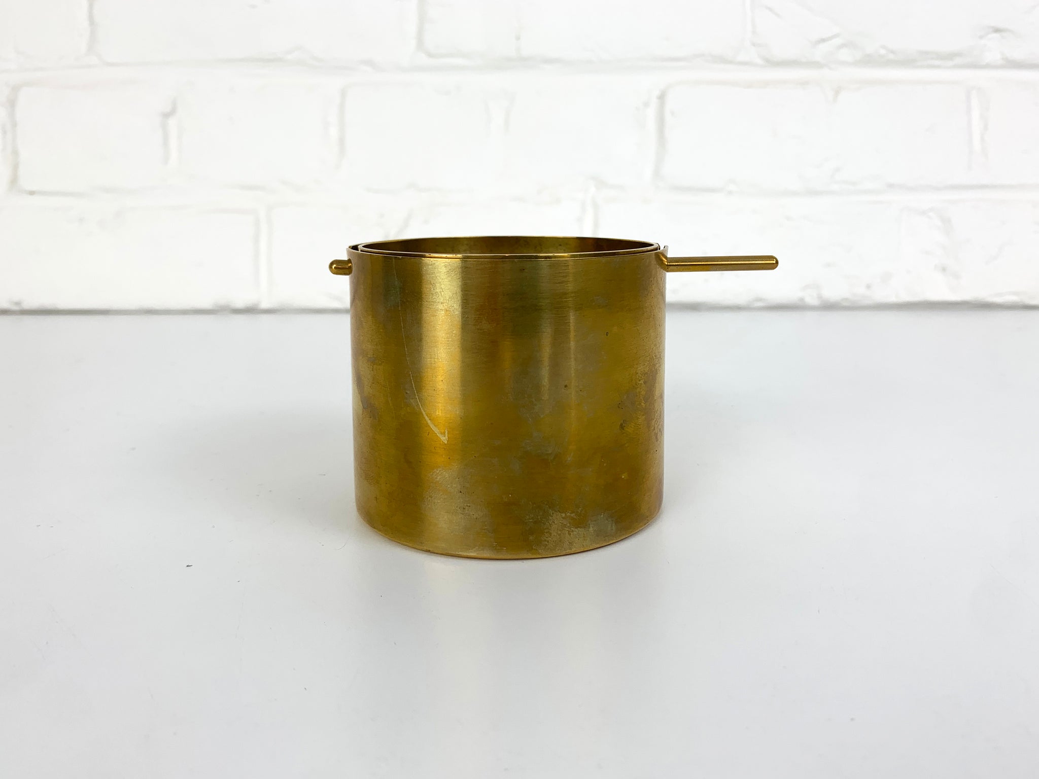 Brass Ashtray by Arne Jacobsen for SAS Hotel, Stelton, Cylinda-Line, 1960s