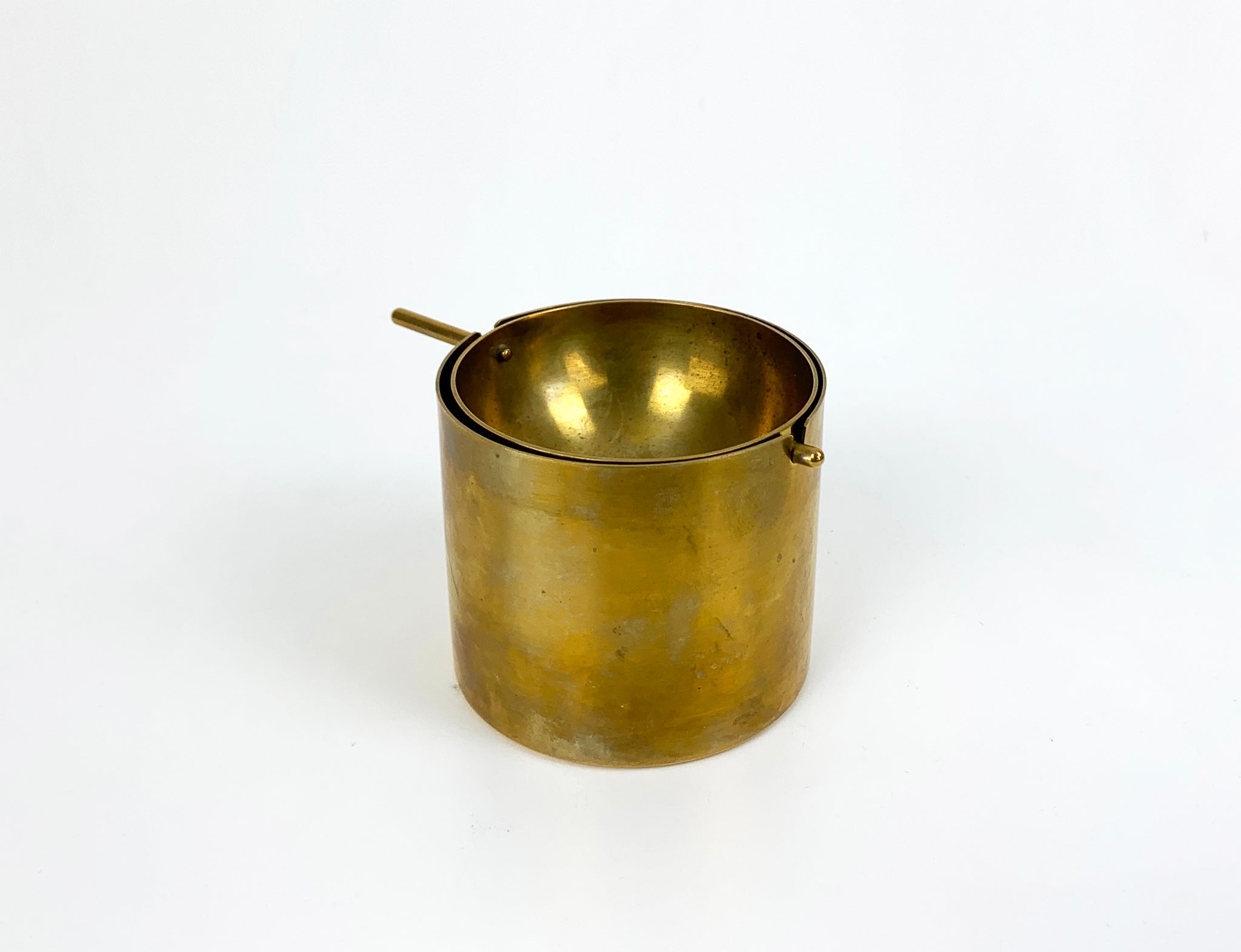 Brass Ashtray by Arne Jacobsen for SAS Hotel, Stelton, Cylinda-Line, 1960s