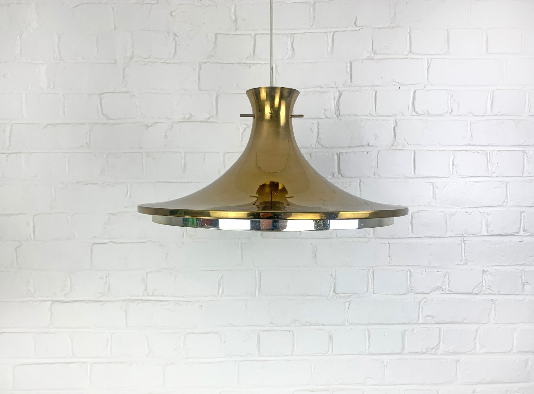 Swedish Pendant lamp in Brass by Rex Lennart for Ikea, 1972