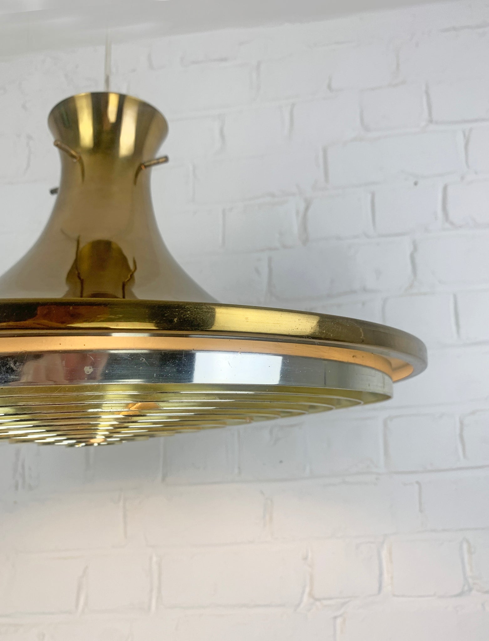 Swedish Pendant lamp in Brass by Rex Lennart for Ikea, 1972