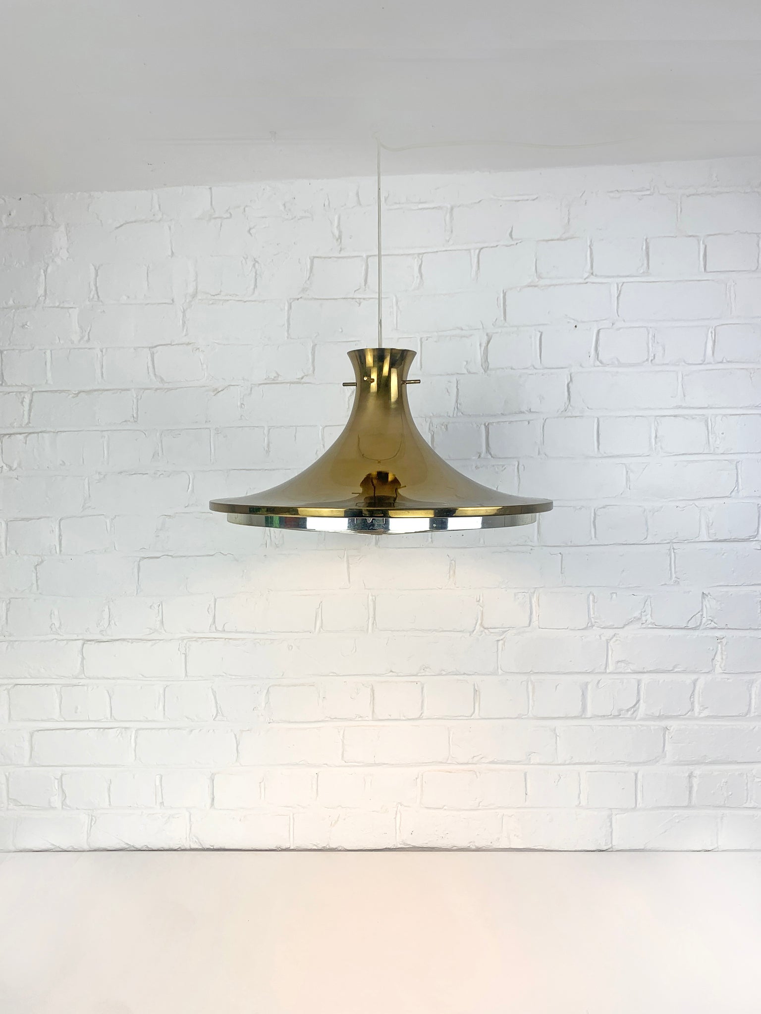 Swedish Pendant lamp in Brass by Rex Lennart for Ikea, 1972