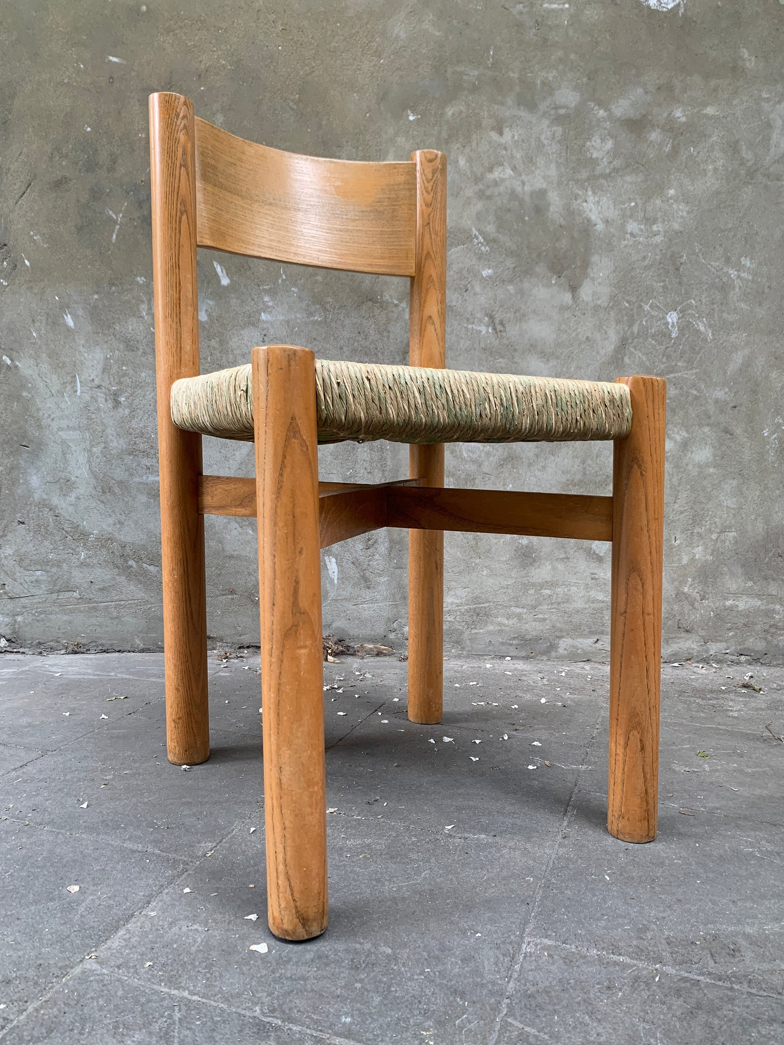 Vintage Meribel Dining Chair by Charlotte Perriand, Steph Simon, Paris, 1960s