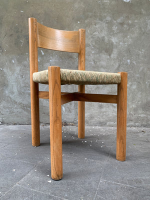 Vintage Meribel Dining Chair by Charlotte Perriand, Steph Simon, Paris, 1960s