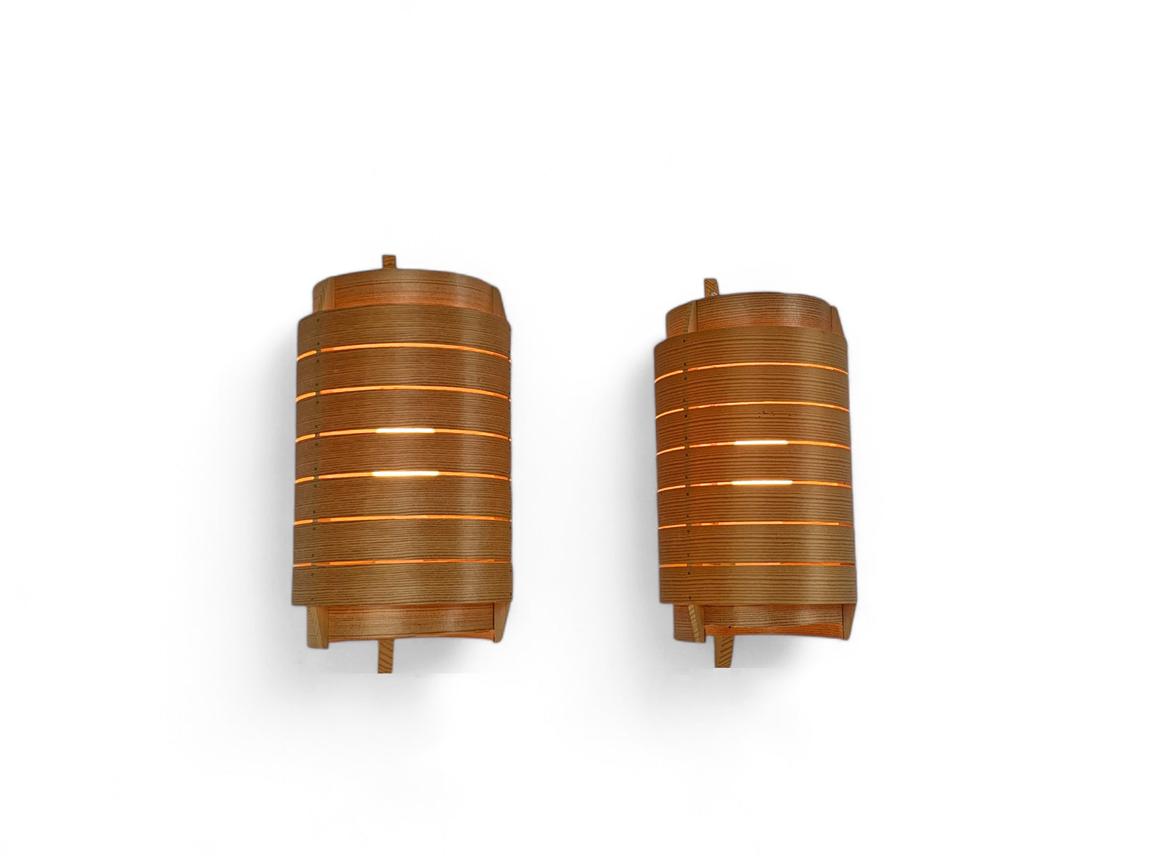 Pair V-156 Sconces in Pinewood by Hans-Agne Jakobsson for AB Markaryd, 1960s